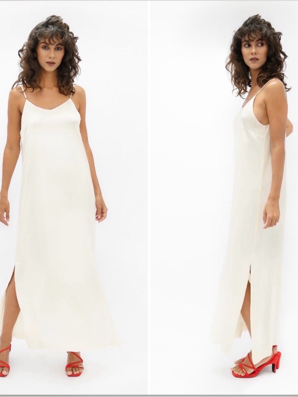 1 People Calabar 100% Regenerated Silk Slip Dress NWT